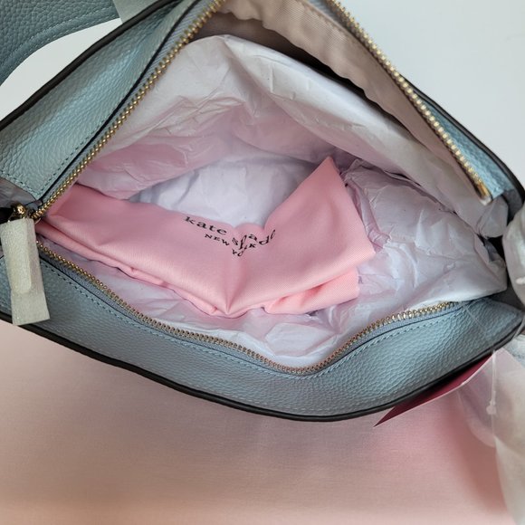 KATE SPADE Hudson Pebbled Leather Large Hobo Bag- Ocean Beach color 🎈$198.⭐ - Picture 11 of 16